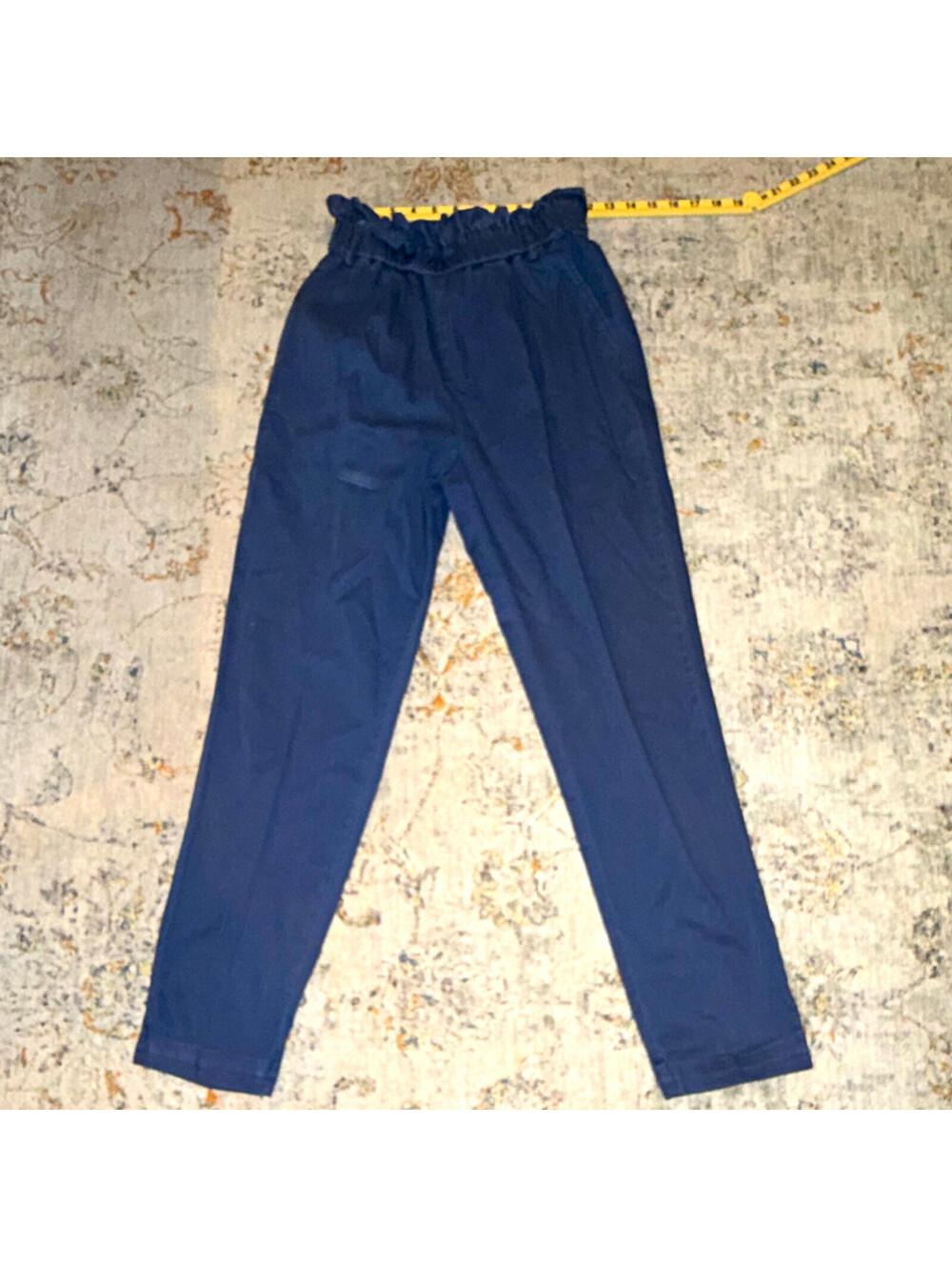 SOAKED IN LUXURY women’s blue solid dress pants pleated elastic waist XS A221
